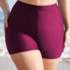 Plain Elastic Waist Swim Shorts