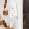Cotton Casual Plain Buckle Pants