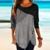 3135238758-43346029066-4502961188-43222541228-1-1.jpg Vintage Stripe Black and Gray Color Block Tunic