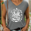 41d5e5fb0c95cc932ac399445b2ae216-1.png Women??s Every Day Is Self-Care Day Good Vibes Cotton Tank Top