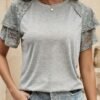 Casual Split Joint Jersey Plain Shirt