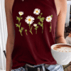 7e9f11b5078d448b5f3f59c76b7ba23d-1.png Women's Cute Wildflower Casual Daisy Crew Neck Tank Top