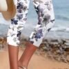 Jersey Printing Tight Casual Pants