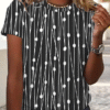 Women's Casual Holiday Weekend T-shirt Tee polka dots Short Sleeve Print Geometric Round Neck Basic Top