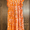 Cute Floral Print Ruffled Dress