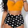 Polka Dot Print Halter 2PCS Swimsuit Set