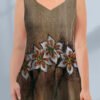 Women's Plus Size Casual Green Retro Floral Print Two Piece Pant Set