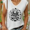 df91fc9433a87e043cd9658e3fa0d9c0-1.png Women??s Every Day Is Self-Care Day Good Vibes Cotton Tank Top