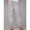 Women's Wide Leg Pants Trousers Faux Linen Black Fashion Basic Office Daily Vacation Side Pockets Print Full Length Comfort Striped S M L XL XXL