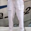 Women's Pants Trousers Straight Faux Linen White Fashion Basic Daily Vacation Side Pockets High Cut Calf-Length Comfort Plain S M L XL 2XL
